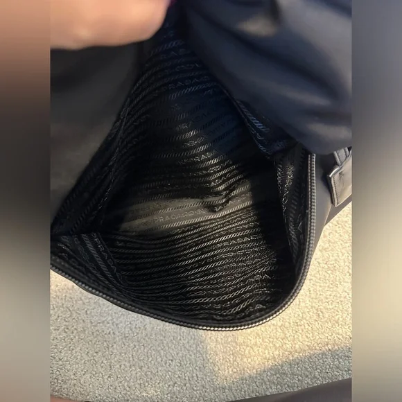 PRADA Tessuto Nylon w Calfskin Handles 2 Way Tote Bag - Picture 11 of 15